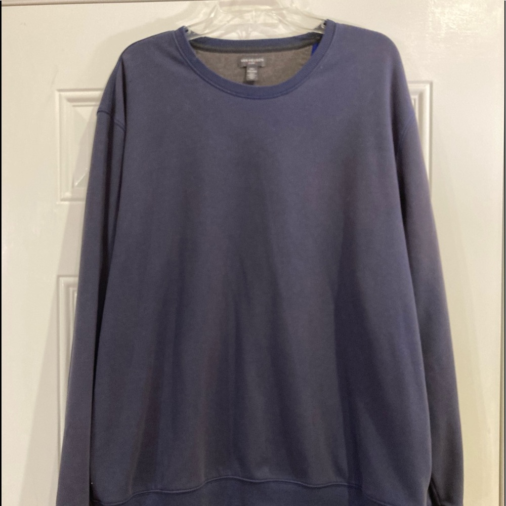 Van-Heusen mens fleece. XXL great condition. Gray blue.  Very soft!  Comfortable